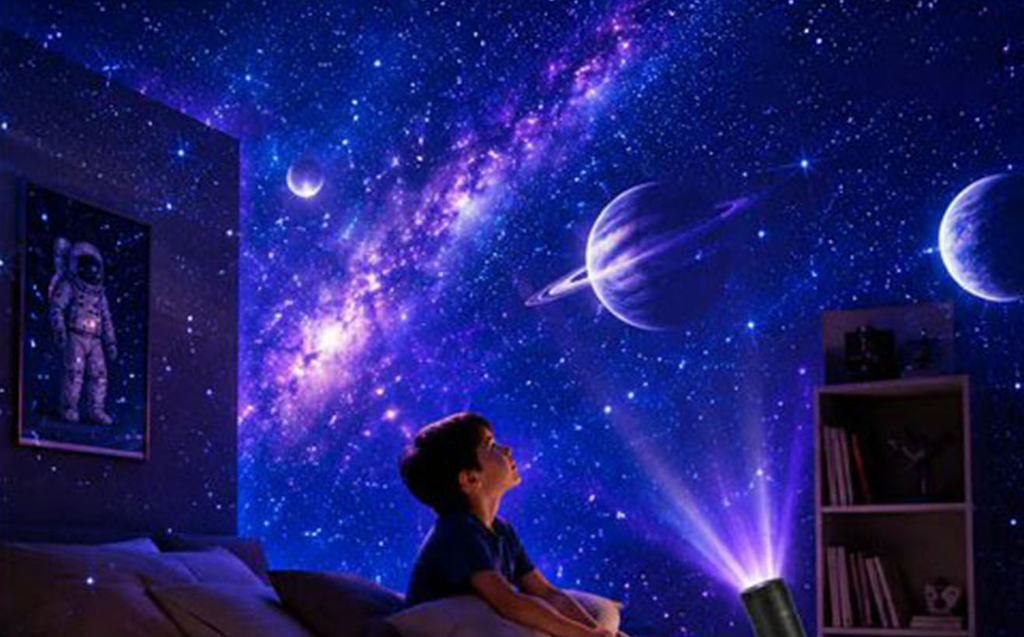 HD Smart Dynamic 5D Holographic Night Light Projector